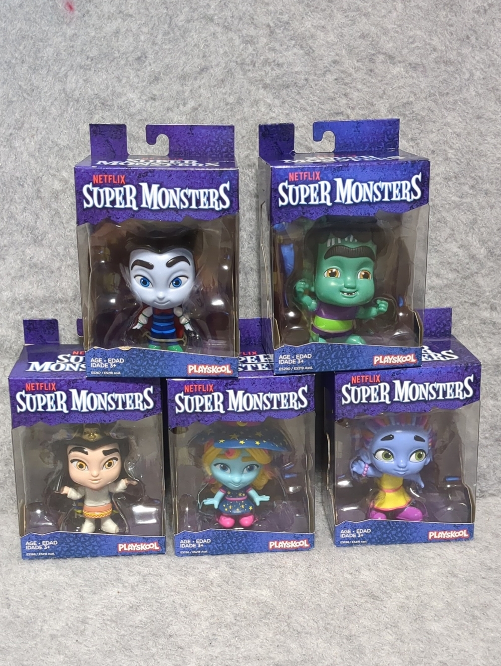 Netflix Super Monsters Set Of 5 Playskool Collectible 4" figure NIB